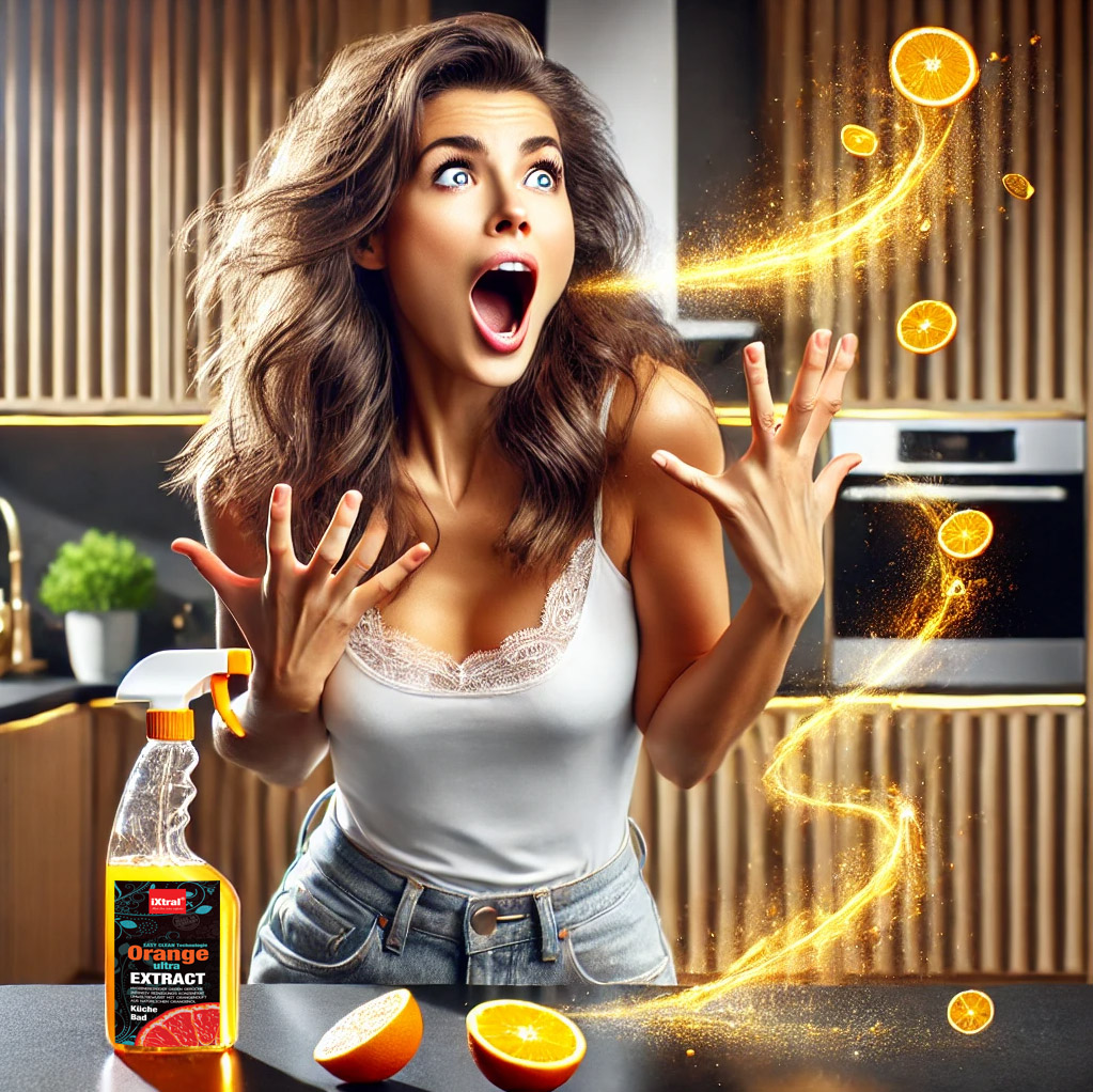 Effektiver und mit Orangenduft reinigen dank der biologischen Kraft der Orangenterpene