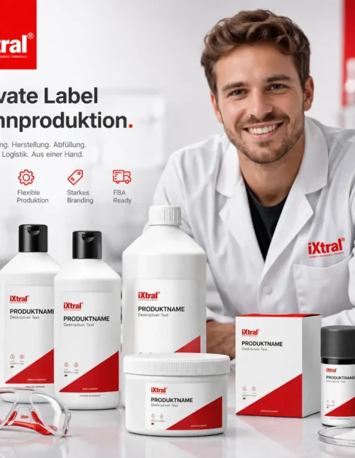 iXtral Handfix Handreiniger reinigt ohne Seife, Wasser, Handtuch, handmild - Private Label Lohnproduktion